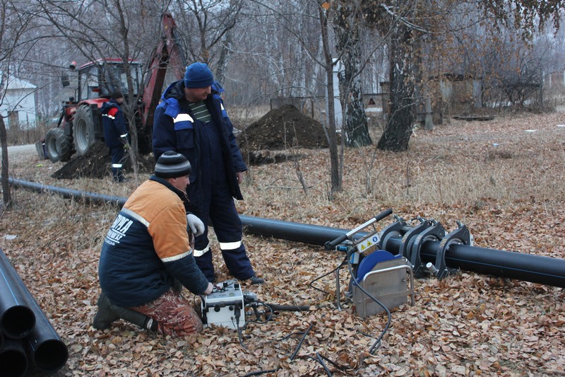 В посёлке Новогорный идёт монтаж газовых сетей