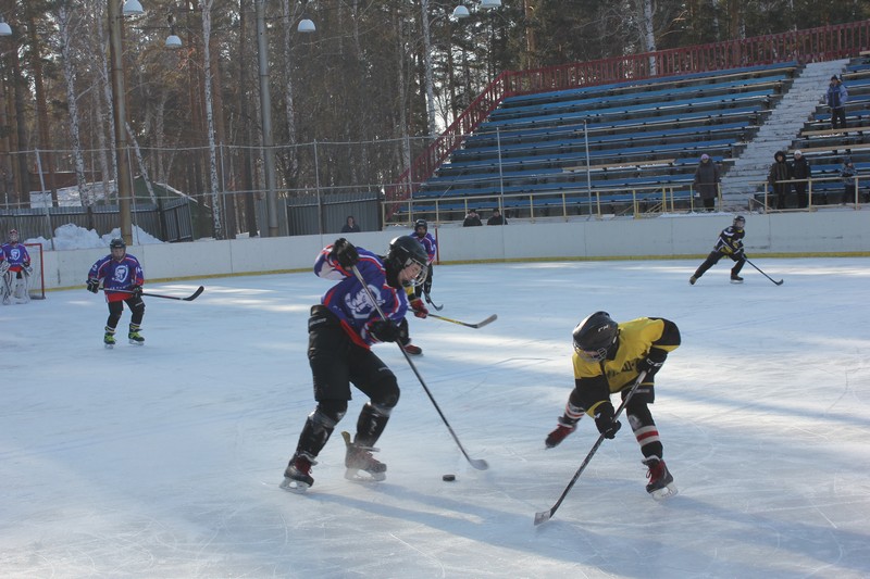 Мальчишки играют в хоккей, равняясь на Харламова